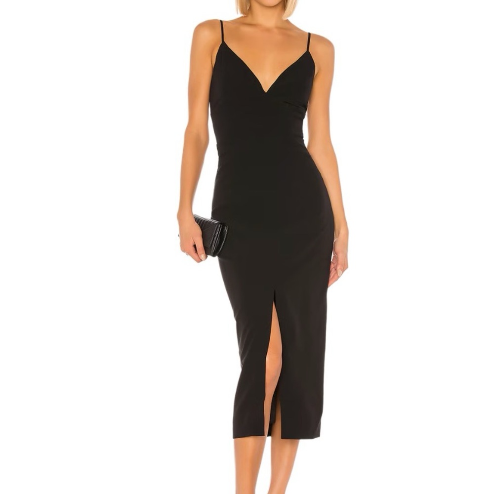 Bardot x Revolve Dianna Black Midi Dress